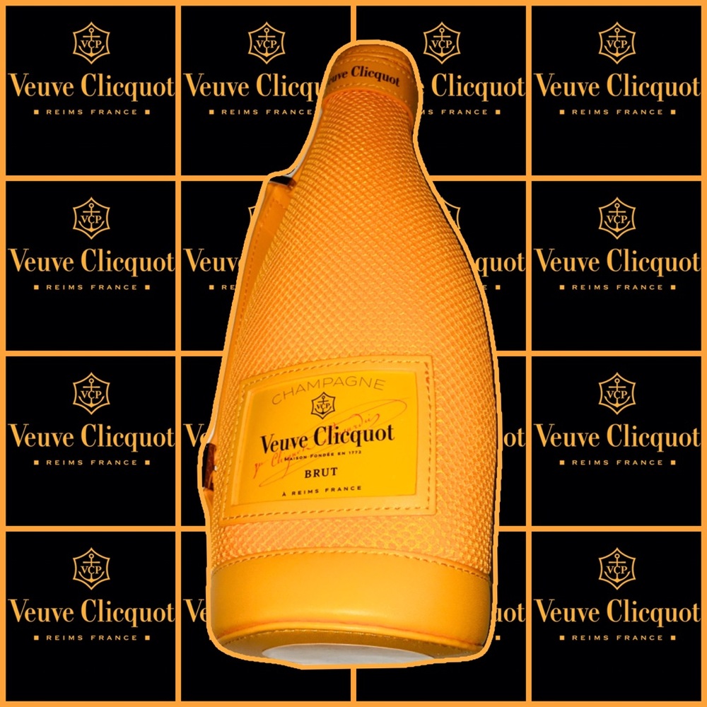 VEUVE CLICQUOT Champagne Bottle Koozie Bag Leather